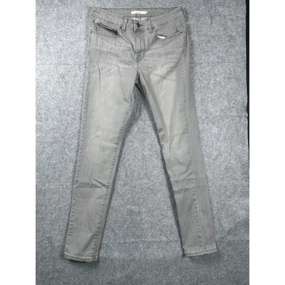 Levi Strauss 711 Skinny Jeans Mens‎ 30 Grey Denim Pants 711-0000